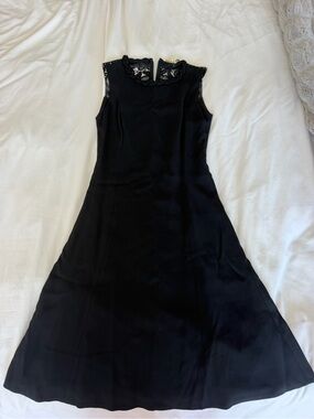 Sleeveless Black Lace-Trim Kobi Halperin Dress